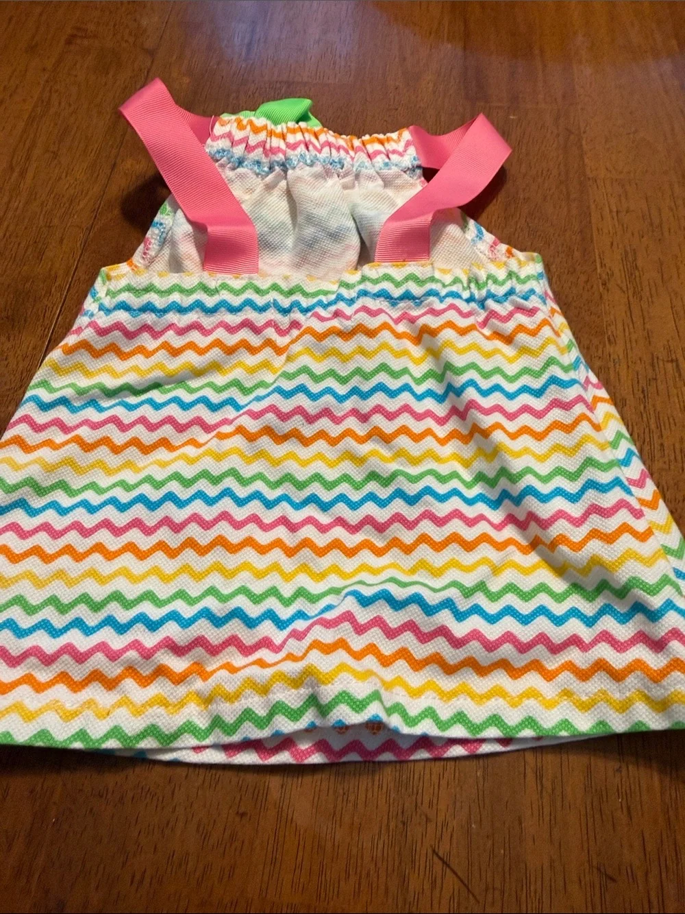 Mud Pie Multicolor Chevron Cotton Kids Hat with Floral Bow